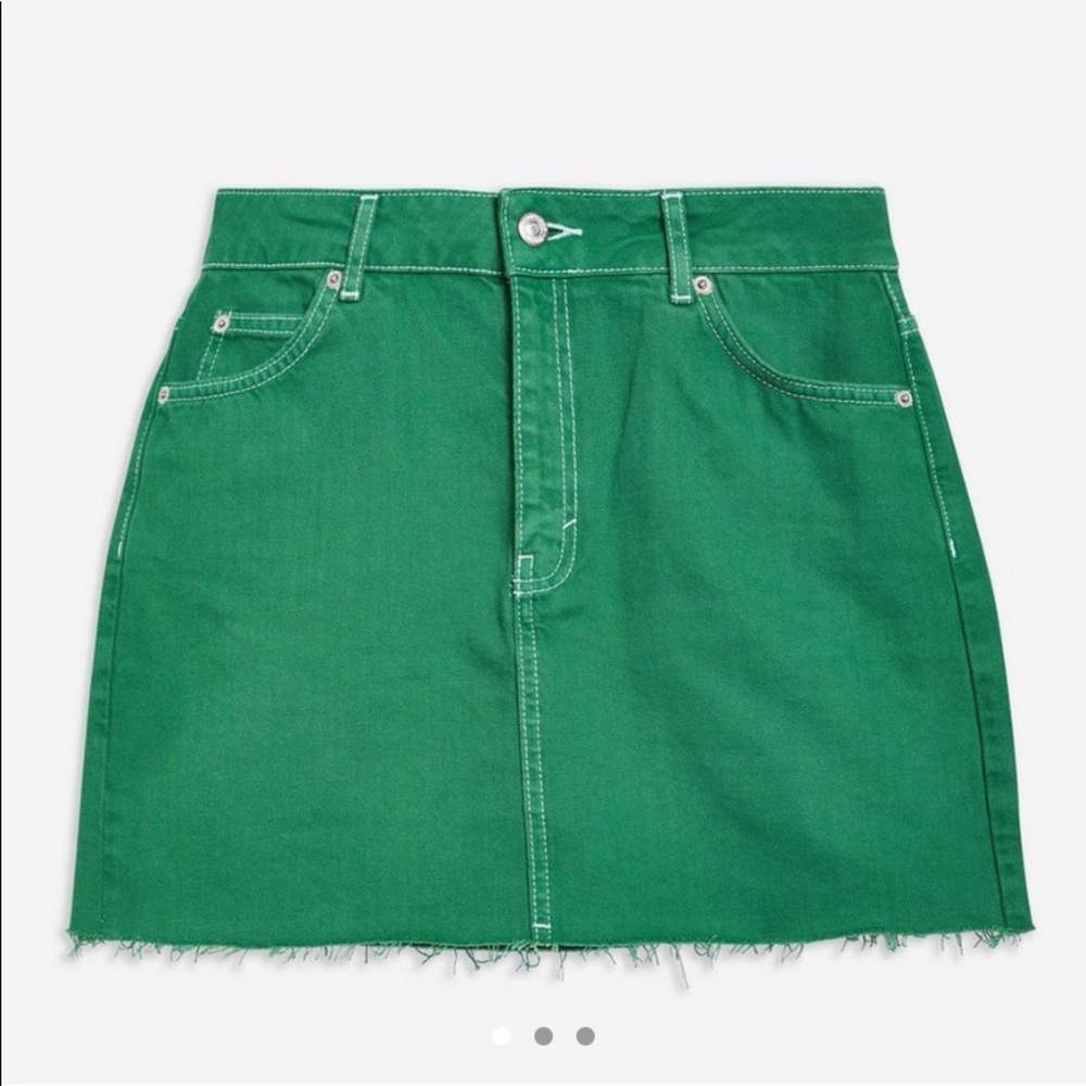 Topshop green skirt